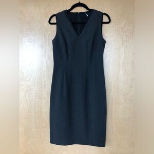 Elie Tahari Charcoal Sleeveless Midi Dress